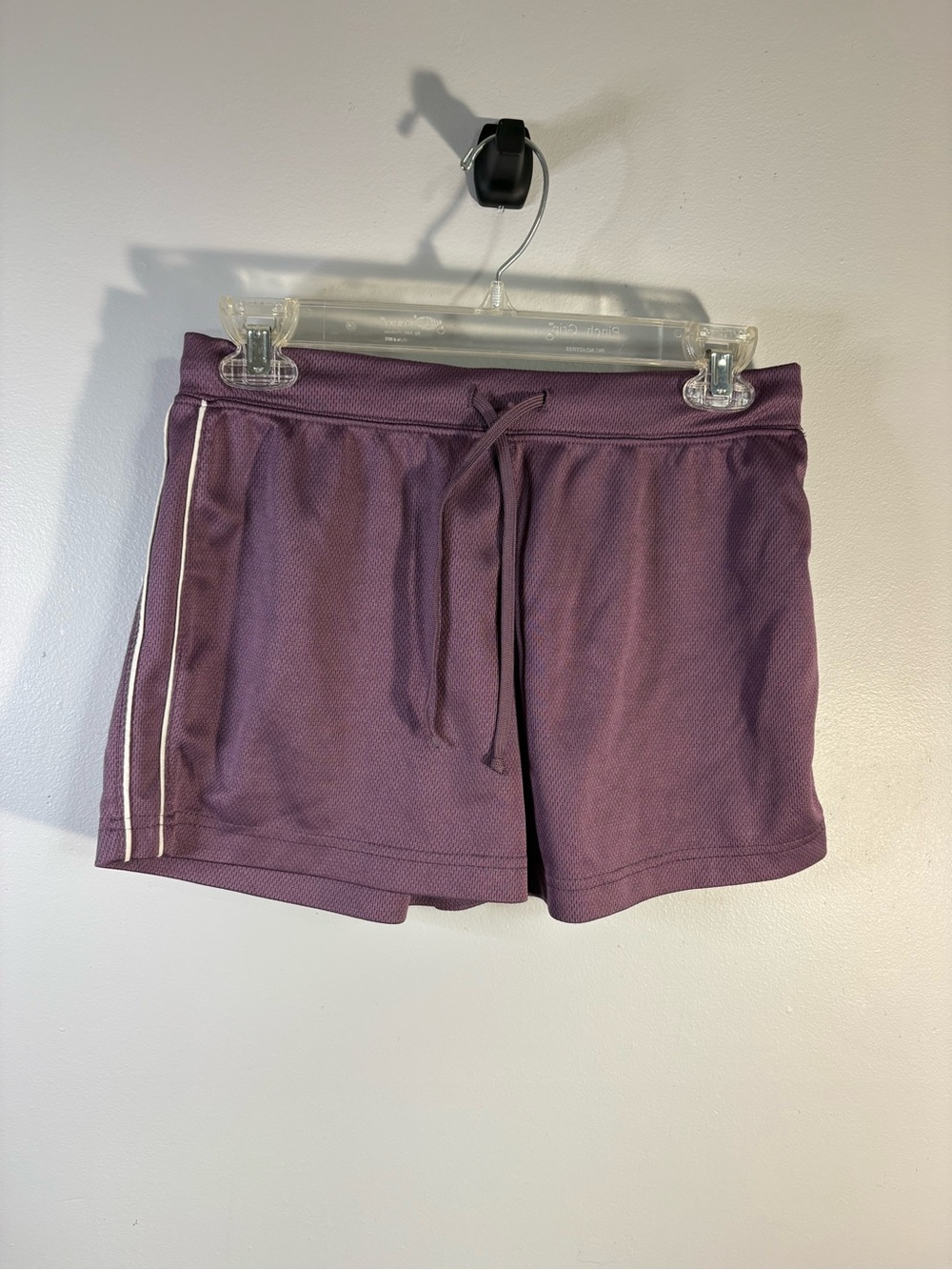 Prospirit Purple Athletic Drawstring Shorts with White Side Stripe